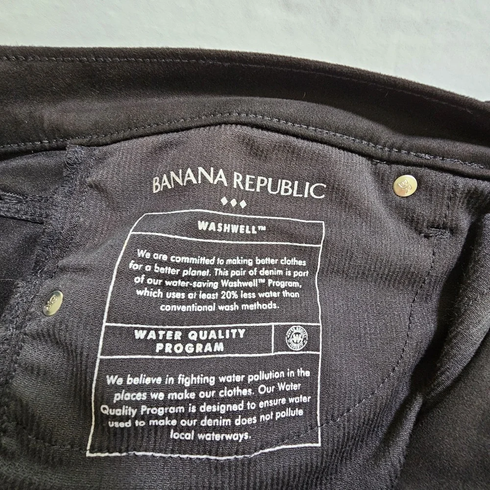 Banana Republic Women's High-Rise‎ Skinny Pants Black Knit Tall 35/20